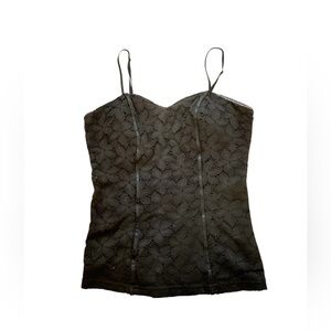 XOXO 90s corset style lace tank top‎ size M Black whimsigoth witchy grunge goth